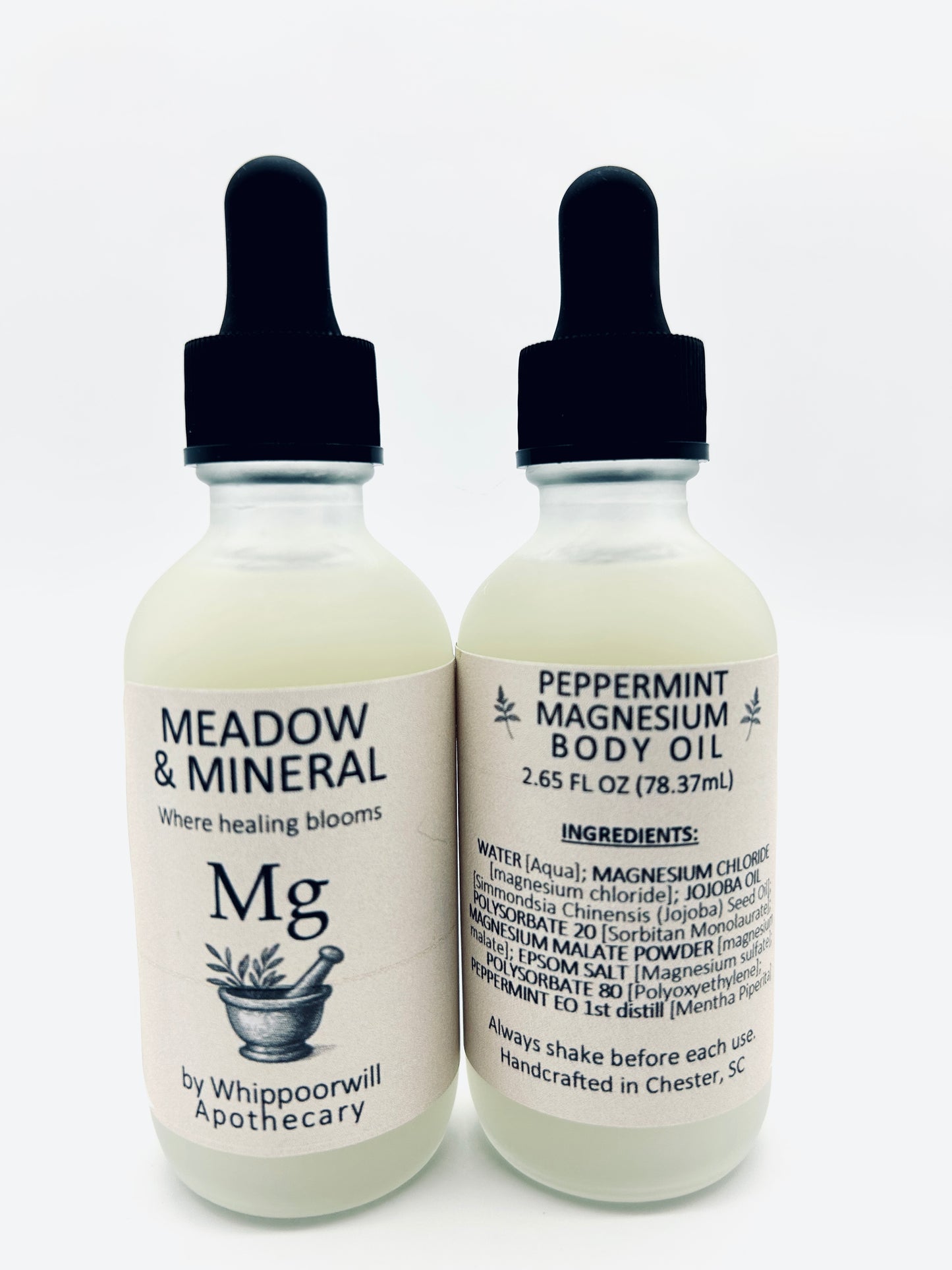 Peppermint Magnesium Body Oil | Meadow & Mineral by Whippoorwill Apothecary