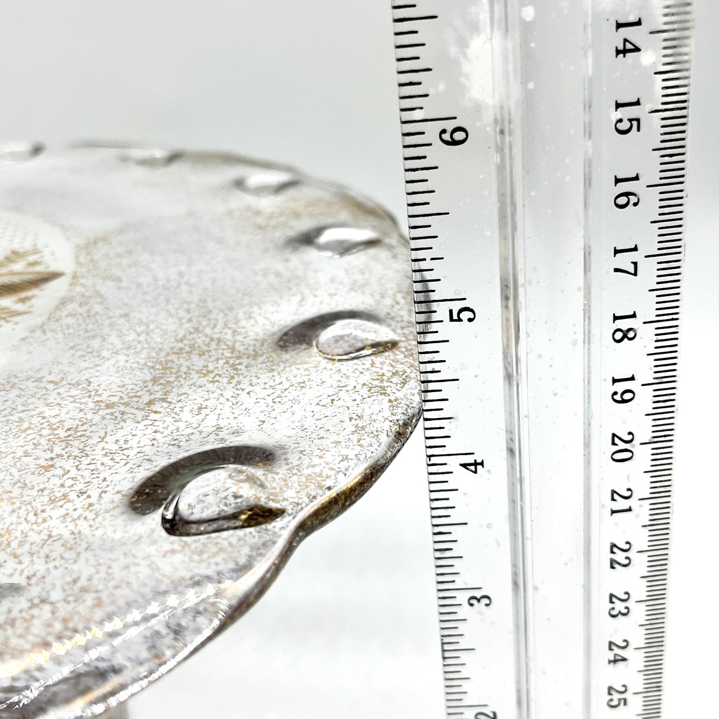 Mid-Century Mod (MCM) Georges Briard glass cake stand with signature